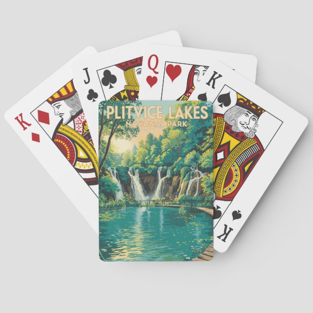 Jeu De Cartes Plitvice Lakes National Park Illustration Travel (dos)