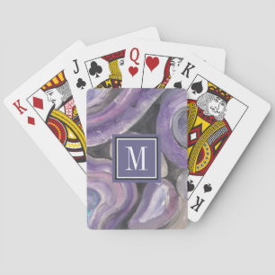 Jeu De Cartes Pluie de cercle du monogramme  