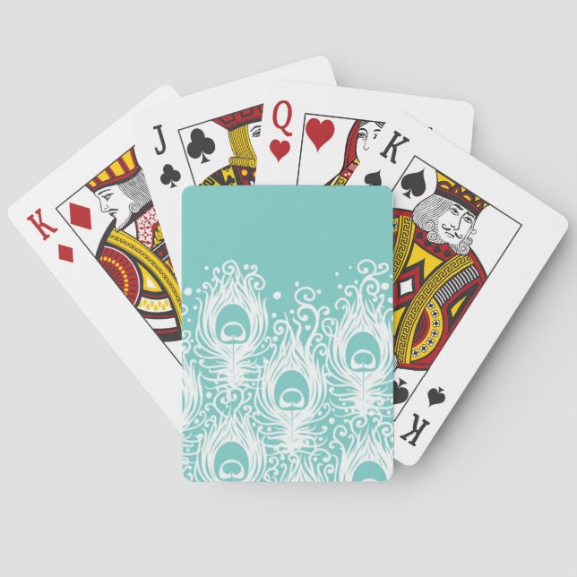 Jeu De Cartes Plumes molles de paon (dos)