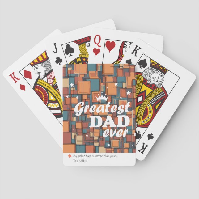 Jeu De Cartes "Plus grand papa jamais" imprimé sur mesure (dos)