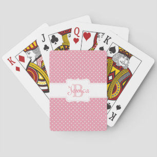 Jeu De Cartes Point Polka rose personnalisé