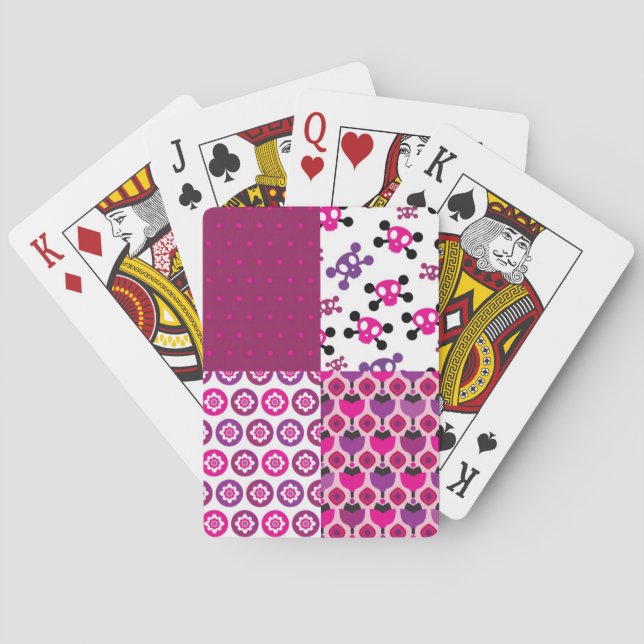Jeu De Cartes Pointe de polka rétro (dos)