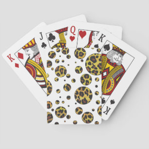 Jeu De Cartes Pointe Leopard Brown et Jaune