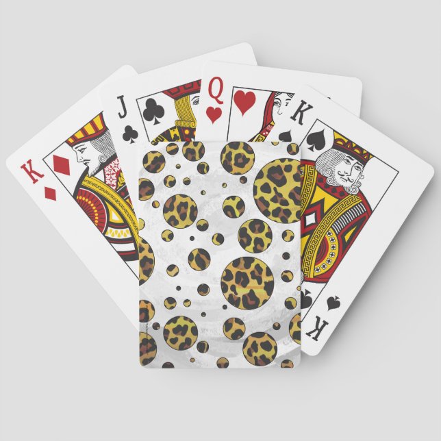 Jeu De Cartes Pointe Leopard Brown et Jaune (dos)