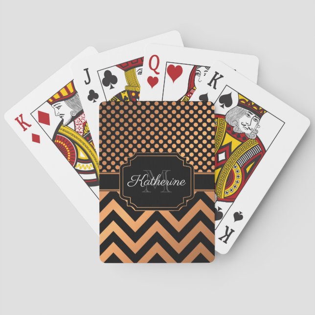 Jeu De Cartes Points et Chevron d'or (dos)