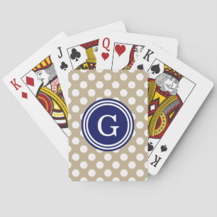 Jeu De Cartes Pois blancs de la marine kaki 1IR