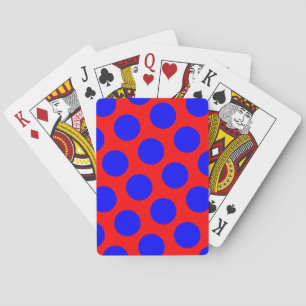 Jeu De Cartes Pois rouges et bleus