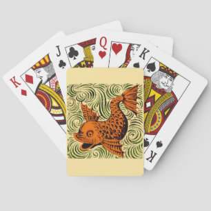 Jeu De Cartes Poisson Antique Carrelage Ancien art