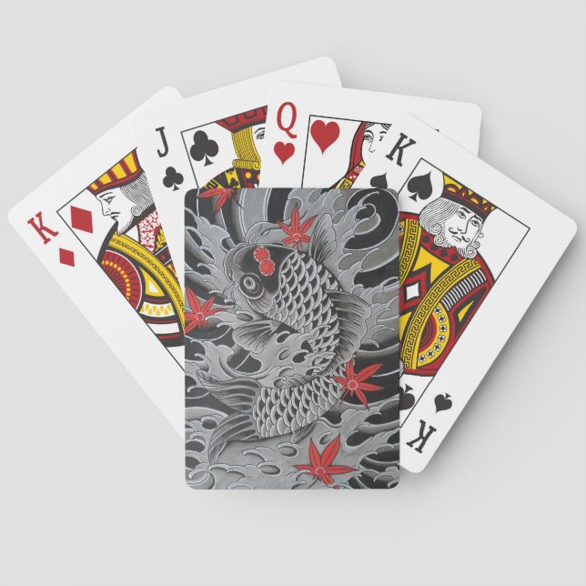 Jeu De Cartes Poisson japonais Koi (dos)