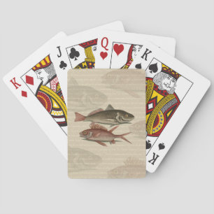 Jeu De Cartes Poisson Perche rouge Art pêcheur