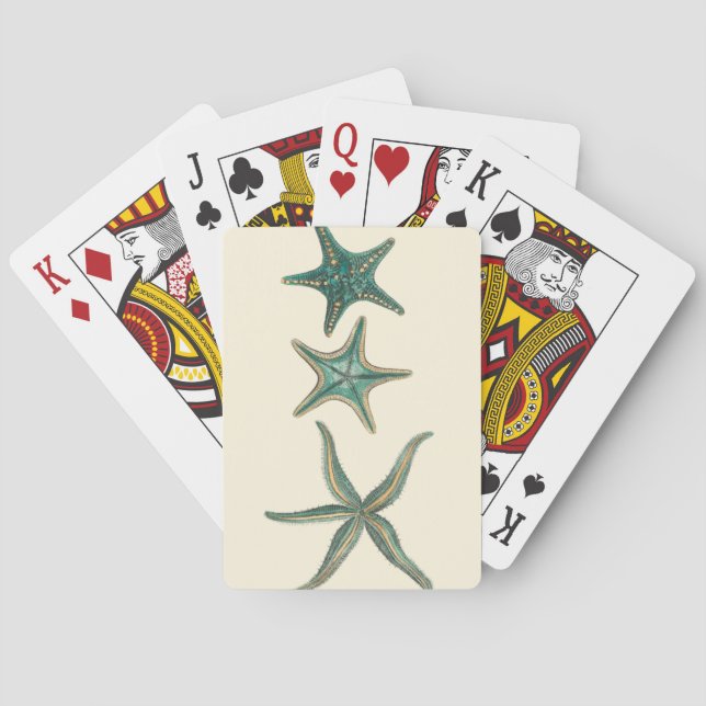 Jeu De Cartes Poisson triplé aquamarine (dos)