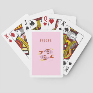 Jeu De Cartes Poissons roses, zodiaque, impression du signe du z