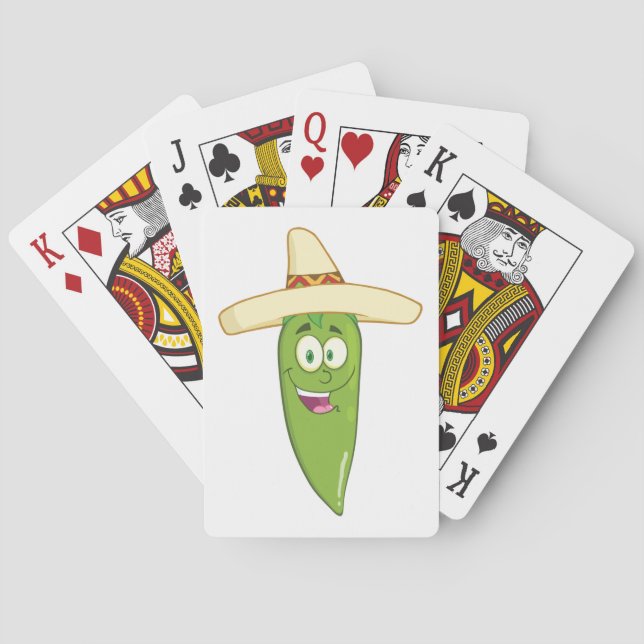 Jeu De Cartes Poivre au chili vert souriant (dos)