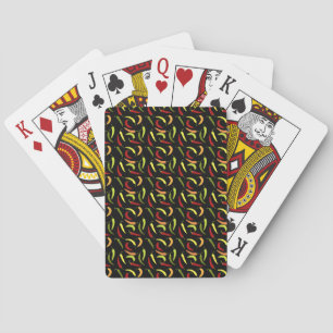 Jeu De Cartes Poivrons Rouges Cinco de Mayo Nourriture Mexicaine