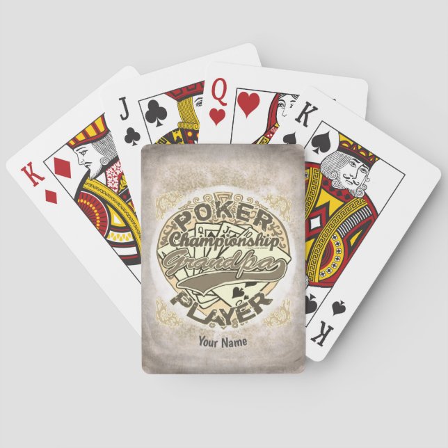 Jeu De Cartes Poker Champ Grand-Père Jouer Cartes (dos)