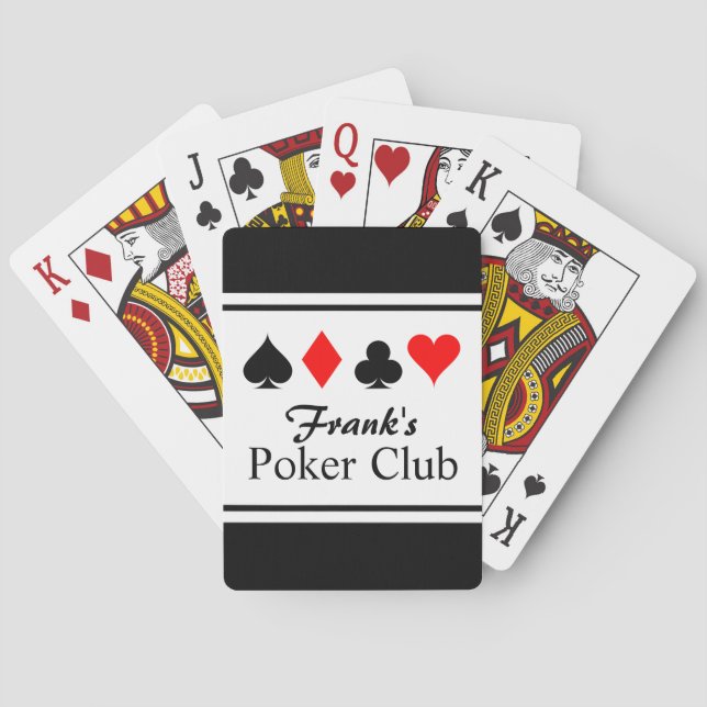 Jeu De Cartes Poker de nom personnalisé jouer aux cartes (dos)
