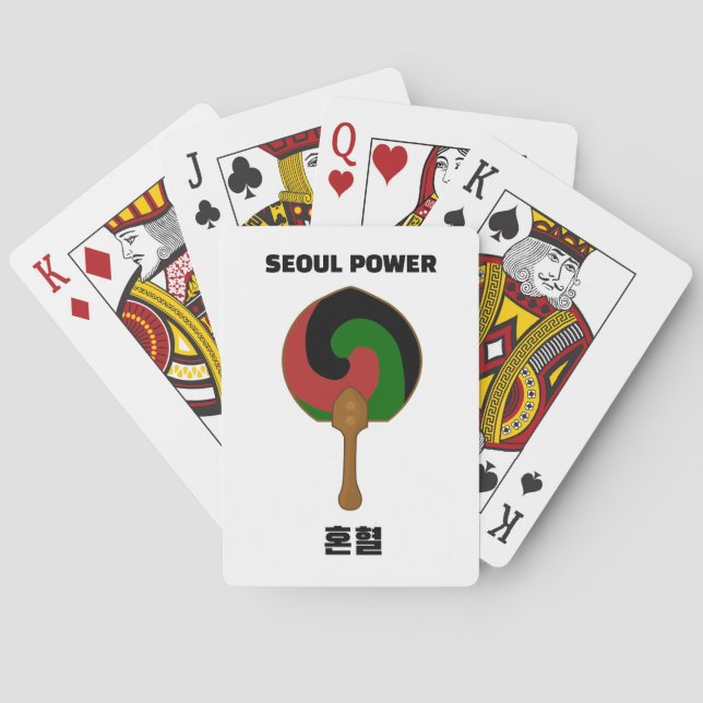 Jeu De Cartes Poker mixte Séoul Power Korean & Black (dos)
