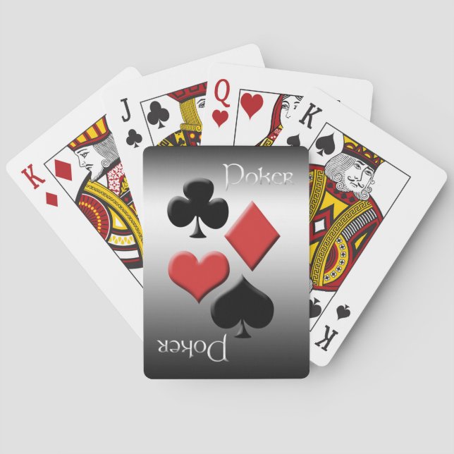 Jeu De Cartes Poker-Silver Metal Look (dos)