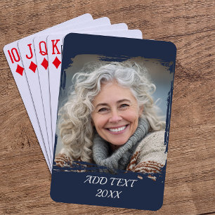 Jeu De Cartes Poker sur mesure photo complète — Navy