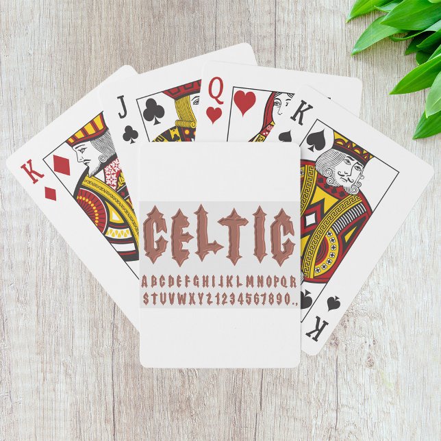 Jeu De Cartes Police alphabétique celtique Jouer des cartes (Créateur téléchargé)