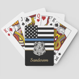 Jeu De Cartes Police Application de la loi Retraite mince Ligne 