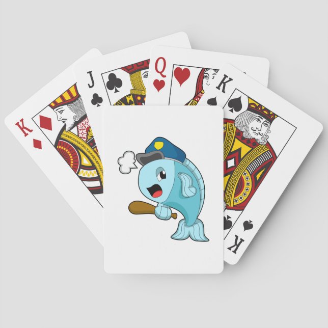 Jeu De Cartes Police des poissons casquette de police (dos)