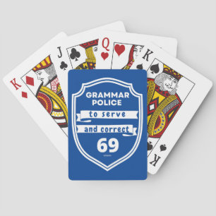 Jeu De Cartes POLICE GRAMMAR POUR SERVIR ET CORRECTER drôle