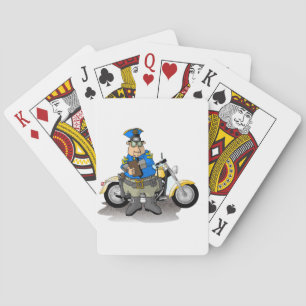Jeu De Cartes Policier écrivant des cartes de jeu de billet