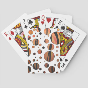 Jeu De Cartes Polis Dot Tiger Hot orange et noir
