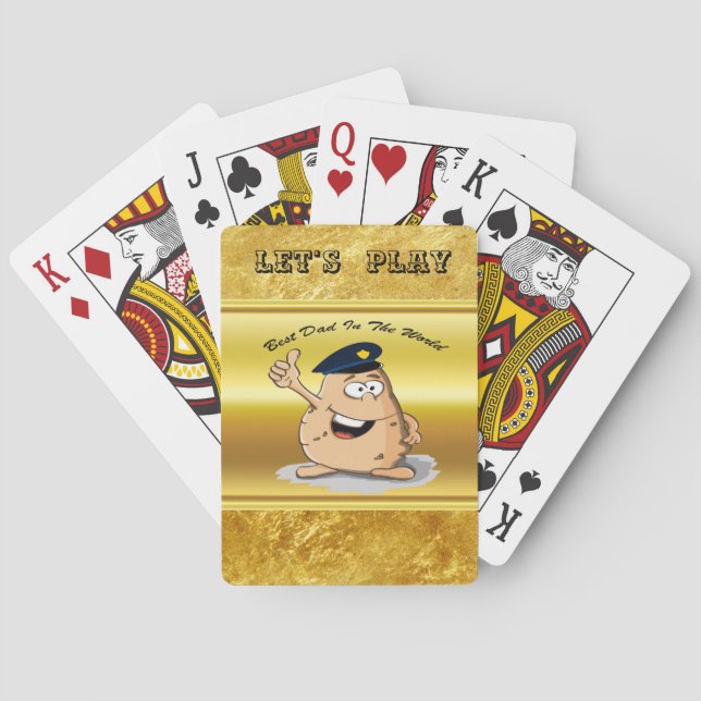 Jeu De Cartes Pomme de terre de l'officier de police avec un cas (dos)