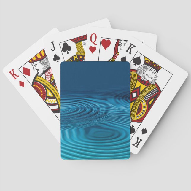 Jeu De Cartes Pommes bleu Aqua (dos)