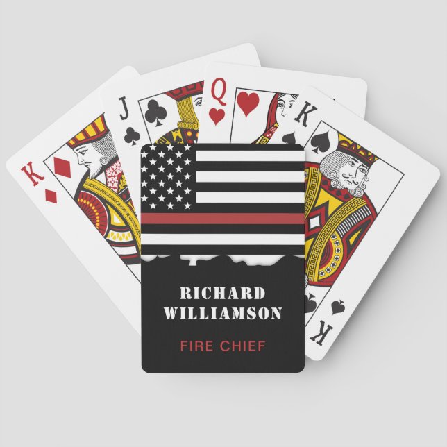 Jeu De Cartes Pompier personnalisé Mince Secourt incendie de lig (dos)