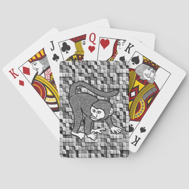 Jeu De Cartes Pont de carte de jeu de singe (dos)
