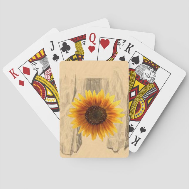 Jeu De Cartes Pont de cartes de tournesol (dos)