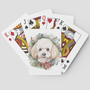 Jeu De Cartes Poodle Noël Wreath Festive Pup