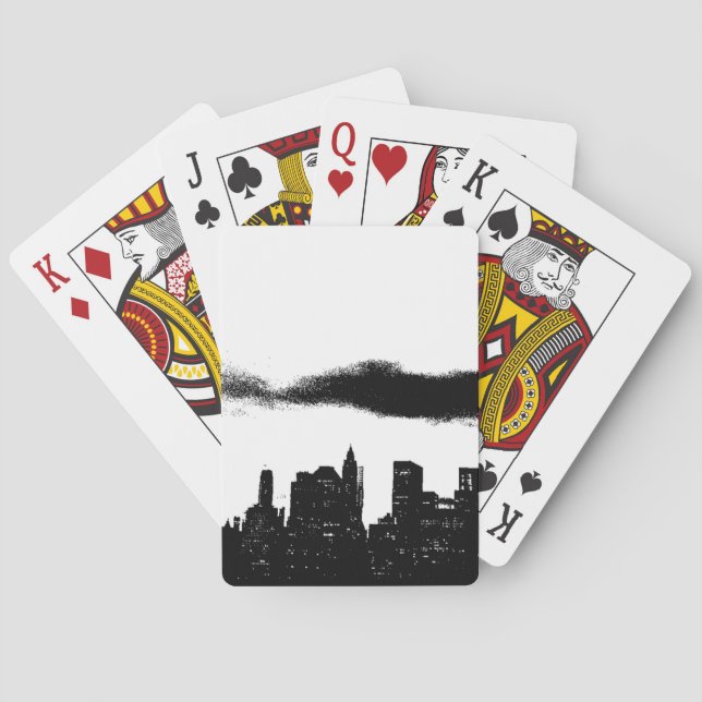 Jeu De Cartes Pop Art Black White New York City (dos)