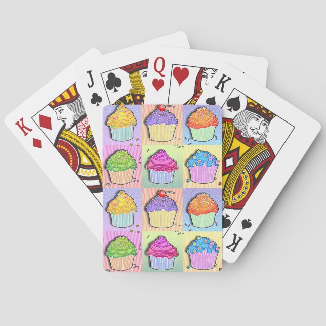 Jeu De Cartes Pop Art CUPCAKES JOUER CARTES (dos)