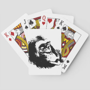 Jeu De Cartes Pop Art drôle Chimpanzé