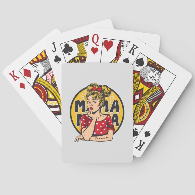 Jeu De Cartes Pop Art Retro Personnalisé (4) (dos)