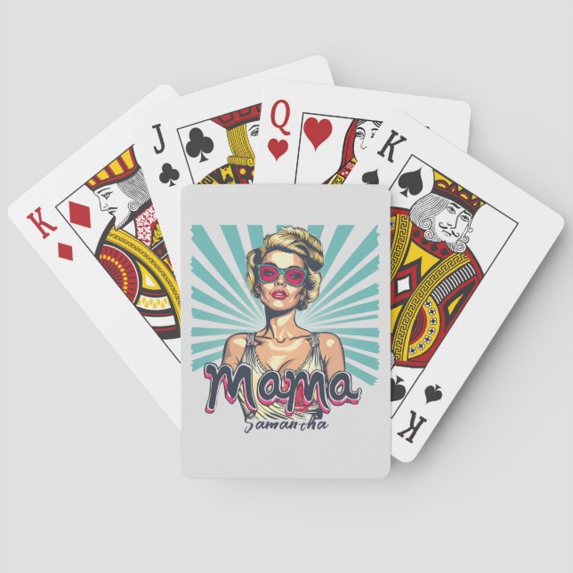 Jeu De Cartes Pop Art Retro Personnalisé (7) (dos)