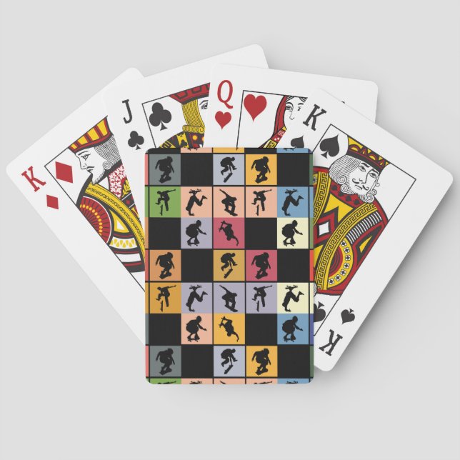 Jeu De Cartes Pop Art Skateboarders Collage (dos)