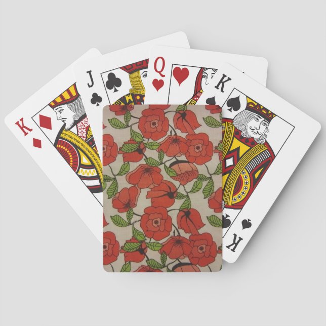 Jeu De Cartes Poppies rouges (dos)