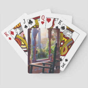 Jeu De Cartes Porche de cottage au soleil précoce - Vignoble de