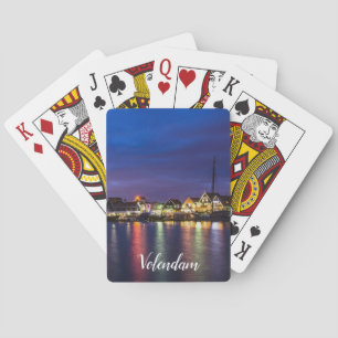 Jeu De Cartes Port de Volendam illuminé la nuit