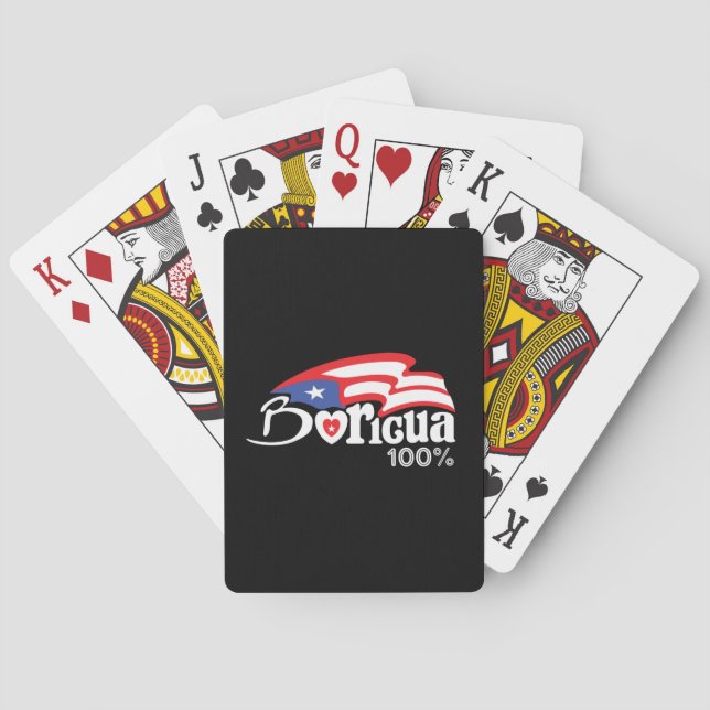 Jeu De Cartes Porto Rico Boricua T Shirt (dos)