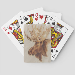 Jeu De Cartes Portrait américain occidental d'orignaux de