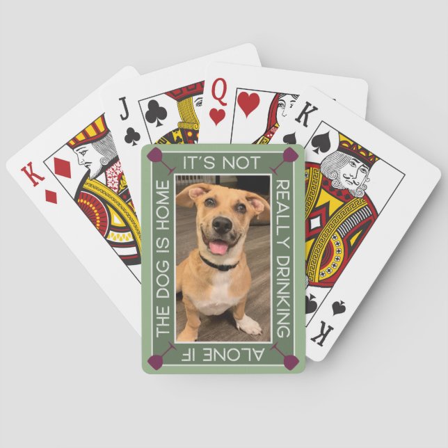 Jeu De Cartes Portrait amusant pour animal | Boire Avec Le Chien (dos)