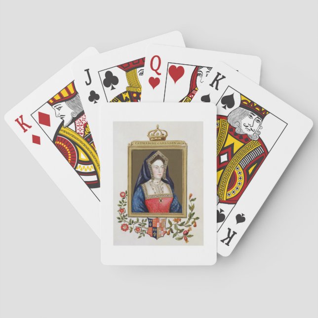 Jeu De Cartes Portrait de Catherine d'Aragon (1485-1536) 1er Qu (dos)