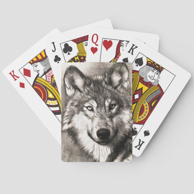 Jeu De Cartes Portrait de loup (dos)