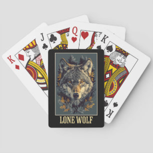 Jeu De Cartes Portrait de loup solitaire